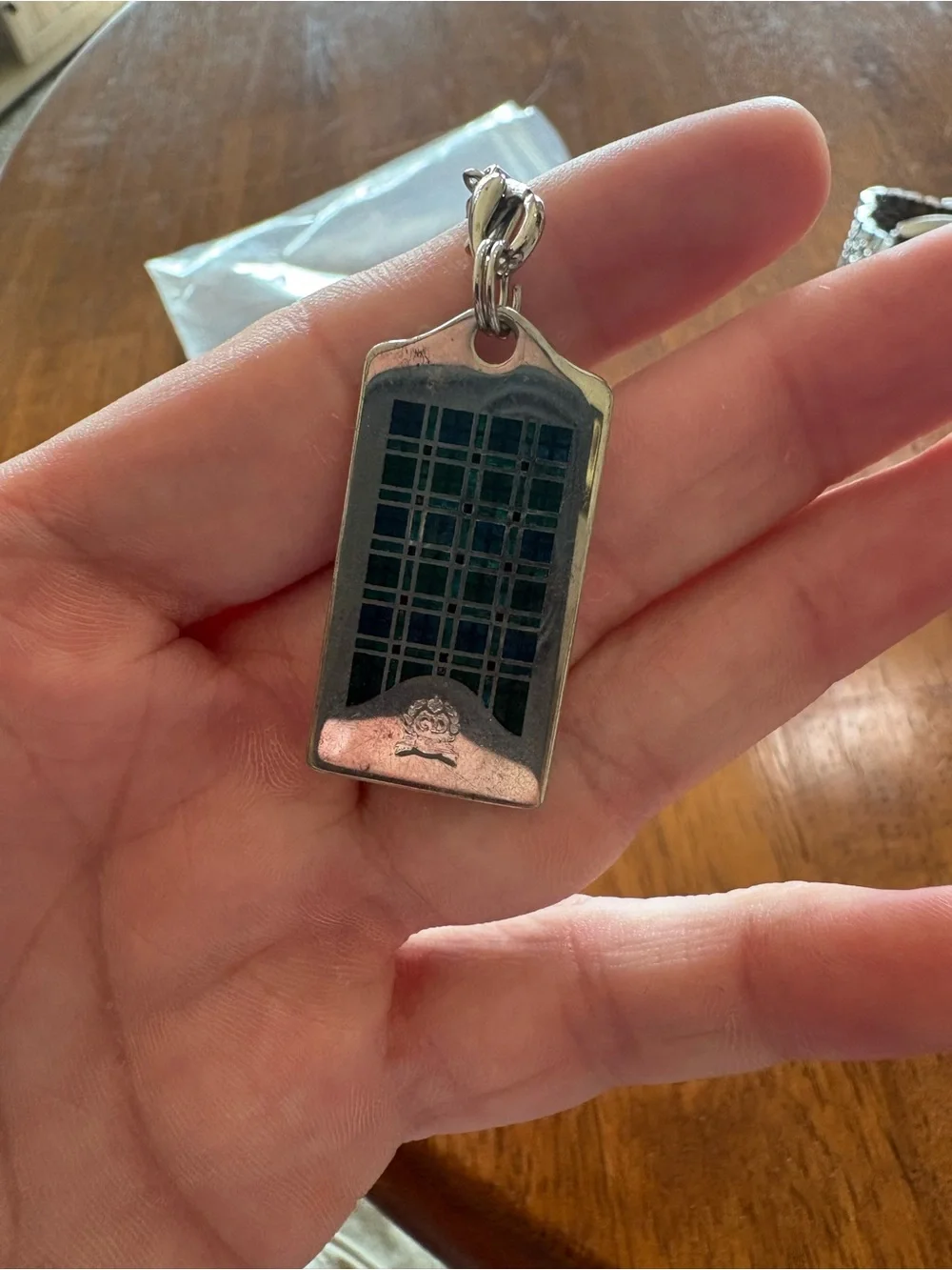 vintage Christian Dior silver keychain